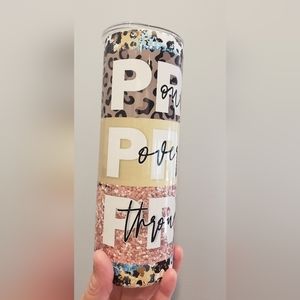 20 oz skinny tumbler- Pray